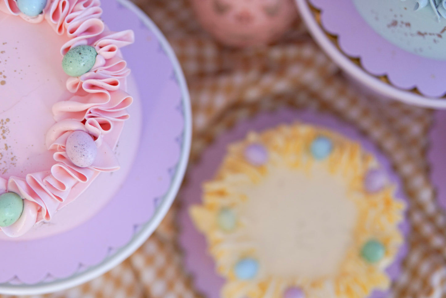 Easter Gold Ruffle Cake